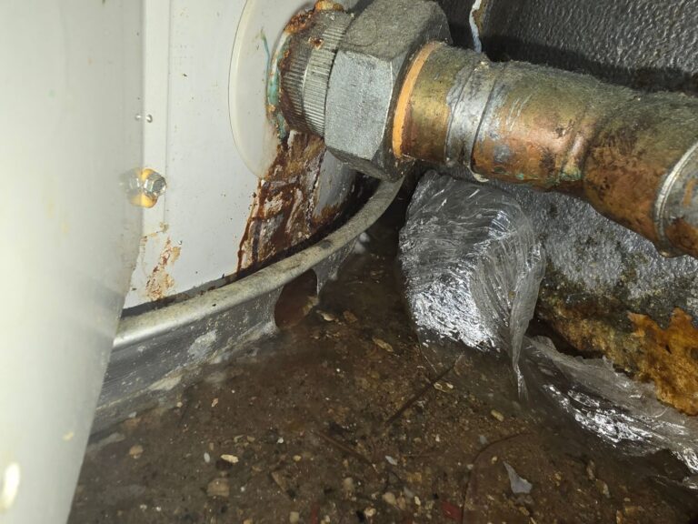 Corroded pipe fitting found during leak detection in Las Vegas