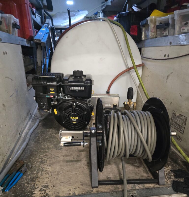 Hydro jetting equipment used by DMS Plumbing for drain cleaning