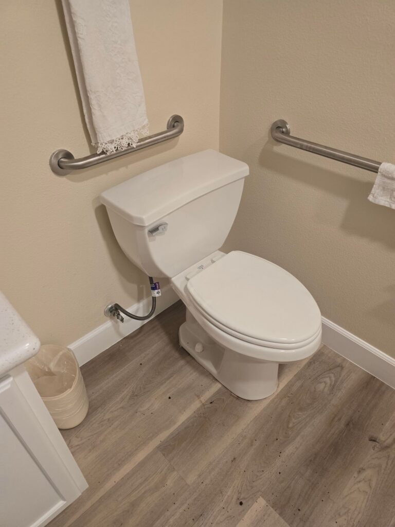 Toilet installation in a Las Vegas home bathroom